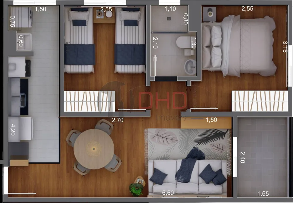 Apartamento, 2 quartos, 44 m² - Foto 15