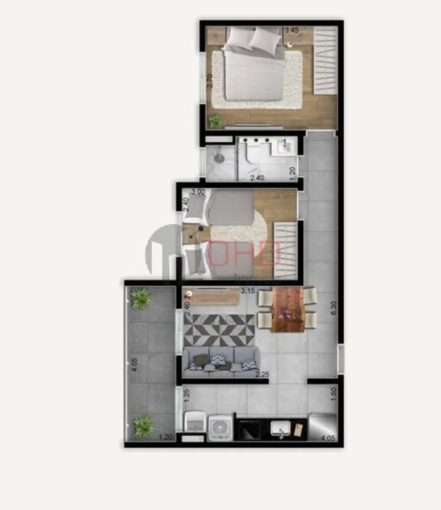 Apartamento, 2 quartos, 52 m² - Foto 7