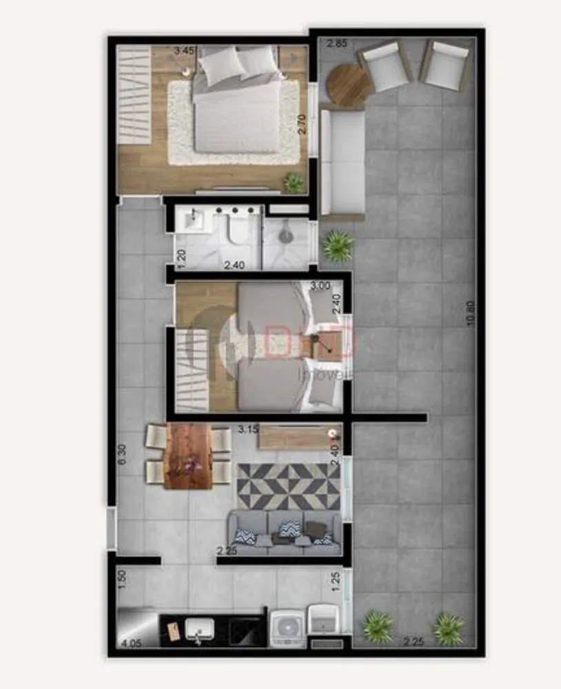 Apartamento, 2 quartos, 52 m² - Foto 8
