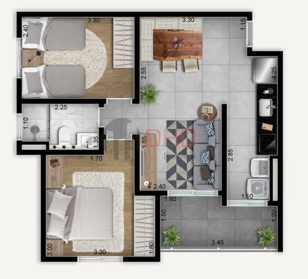 Apartamento, 2 quartos, 52 m² - Foto 6