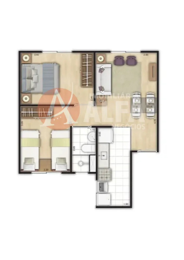 Apartamento, 2 quartos - Foto 3