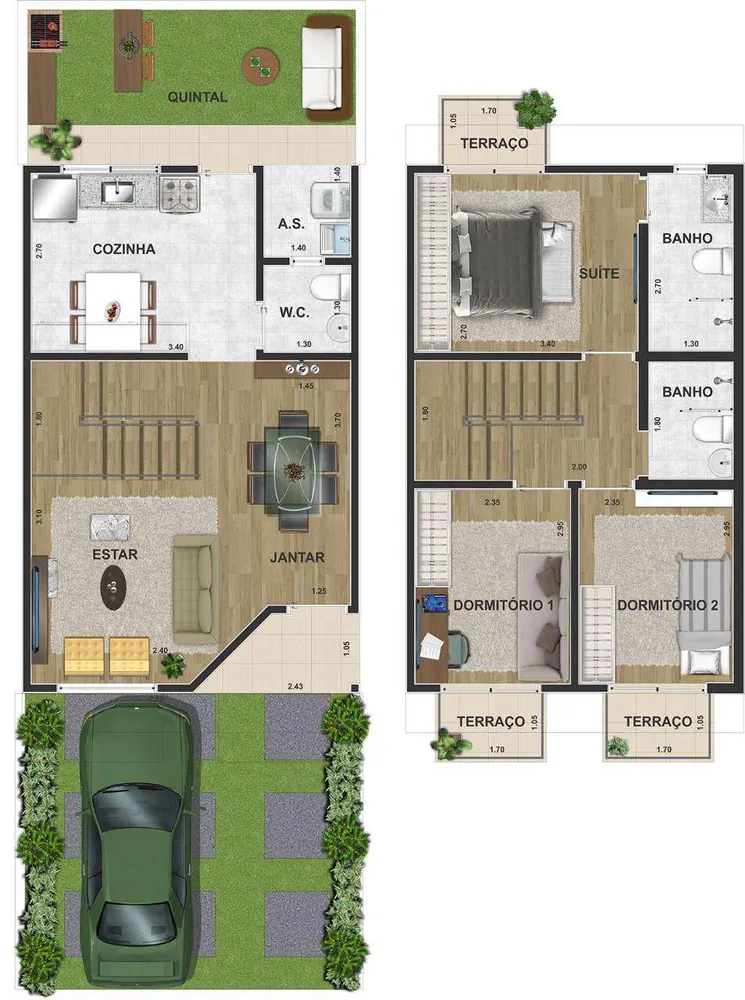 Casa, 2 quartos, 64 m² - Foto 8