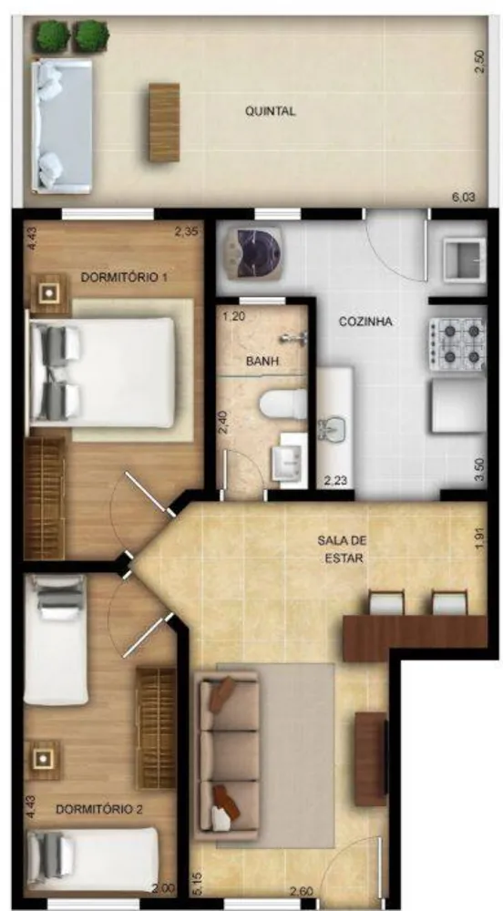 Apartamento, 2 quartos, 62 m² - Foto 8