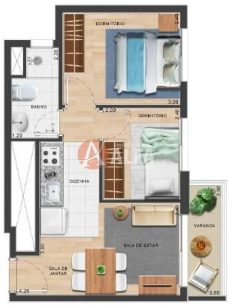 Apartamento, 2 quartos - Foto 8