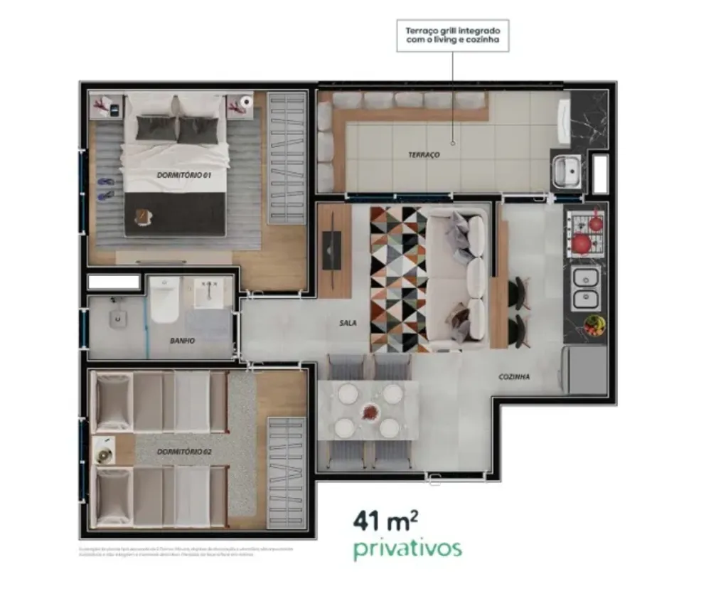 Apartamento, 2 quartos, 50 m² - Foto 6