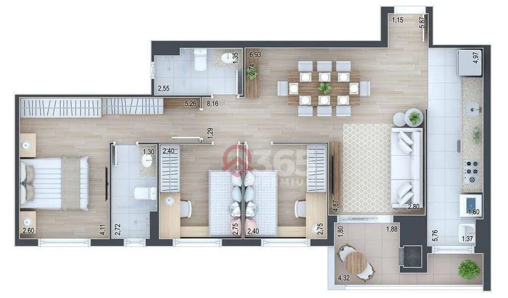 Apartamento, 3 quartos, 118 m² - Foto 3