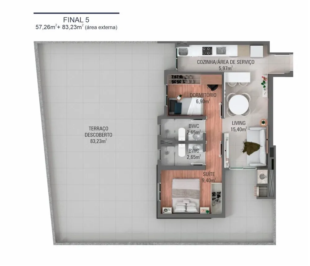 Apartamento, 2 quartos, 57 m² - Foto 30