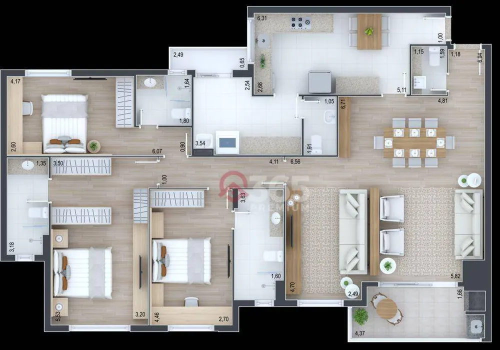 Apartamento, 3 quartos, 145 m² - Foto 10
