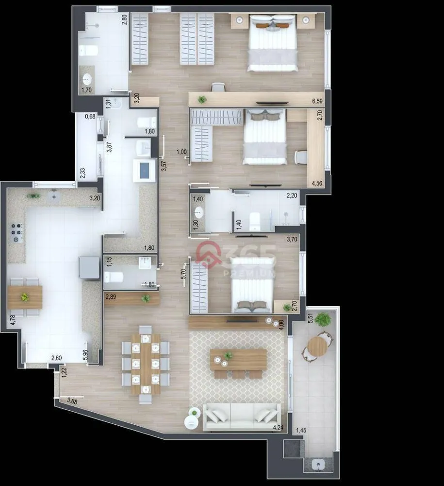 Apartamento, 3 quartos, 145 m² - Foto 8