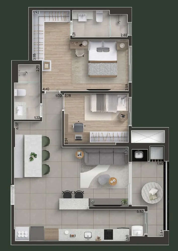Apartamento, 2 quartos, 87 m² - Foto 15