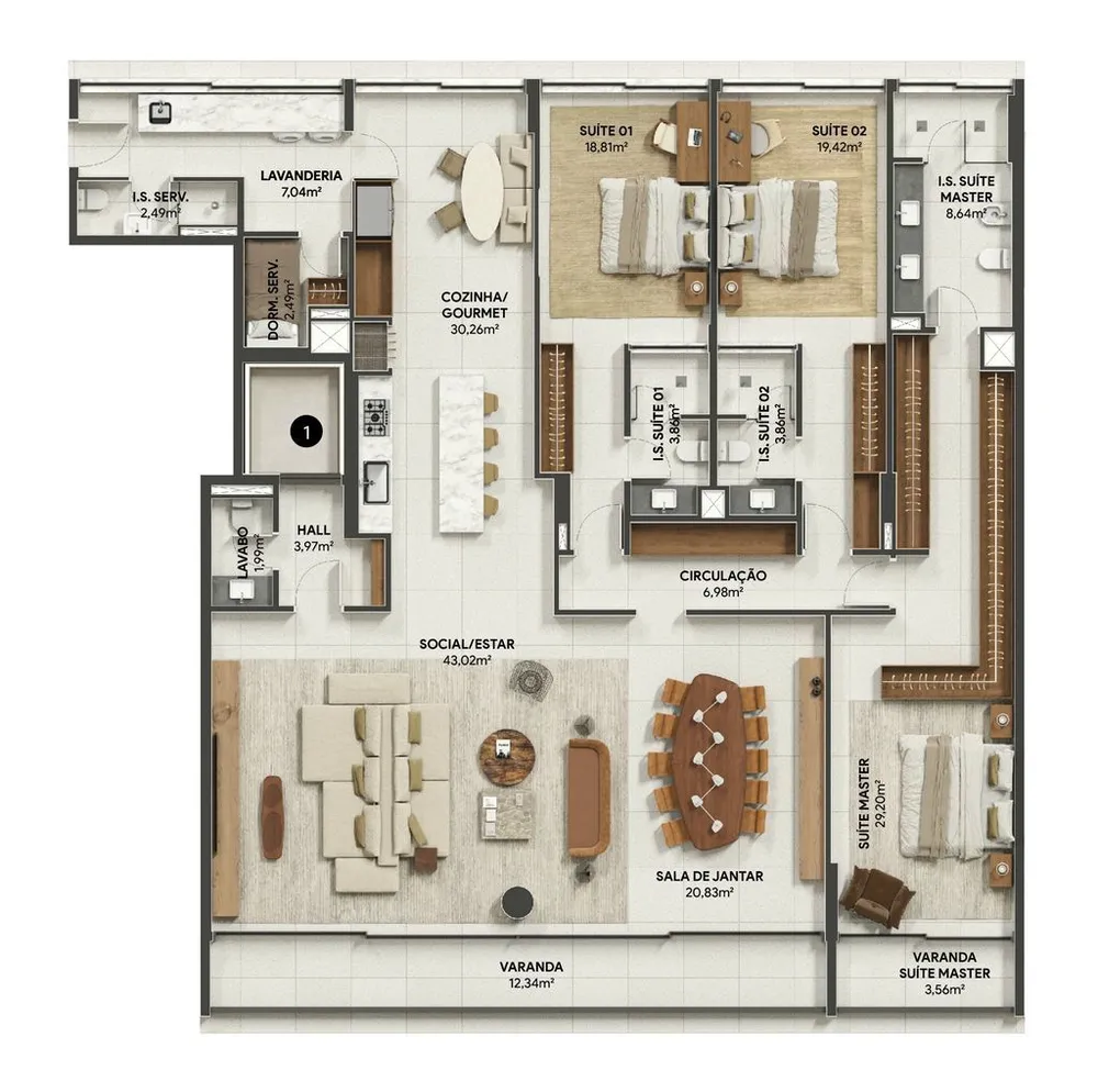 Apartamento, 3 quartos, 249 m² - Foto 12