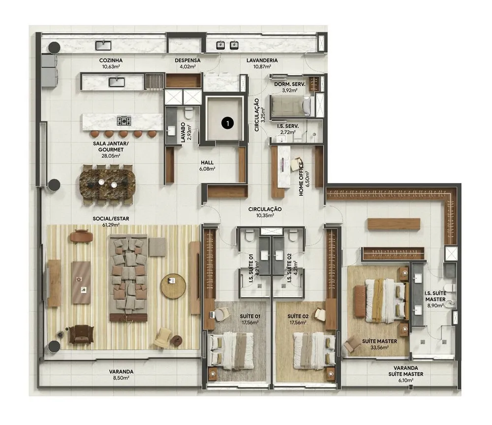 Apartamento, 3 quartos, 249 m² - Foto 9