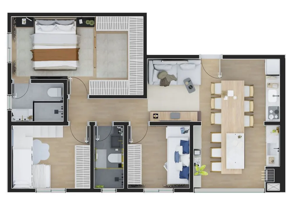 Apartamento, 3 quartos, 63 m² - Foto 6