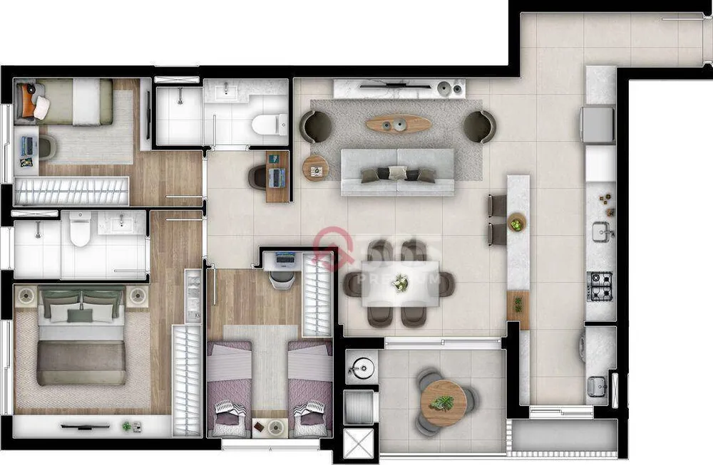 Apartamento, 2 quartos, 74 m² - Foto 10