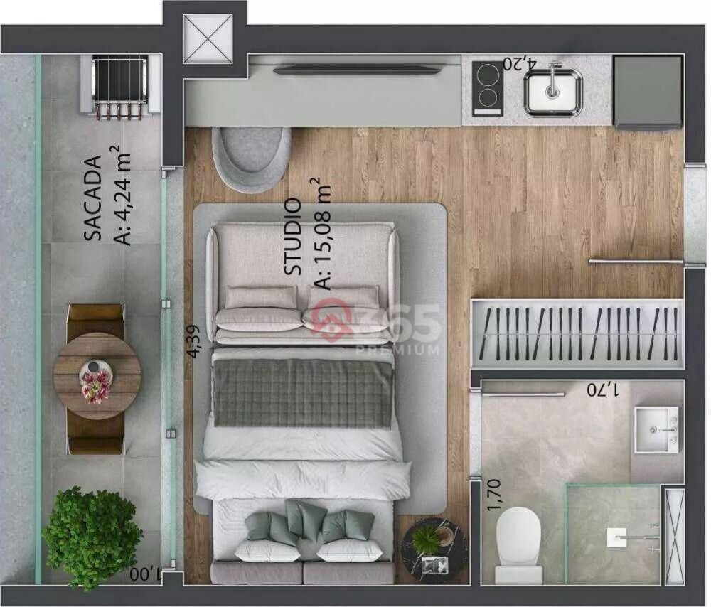 Cobertura à venda com 1 quarto, 73m² - Foto 14