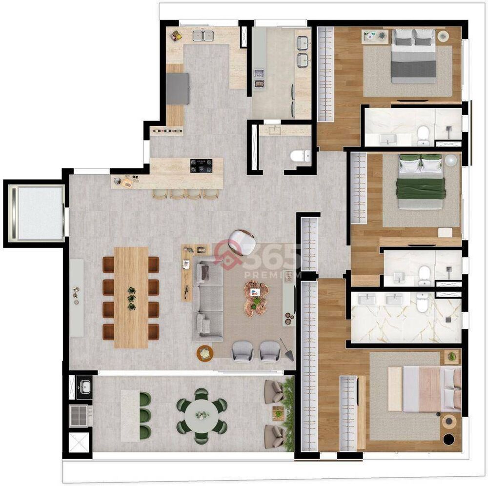 Apartamento, 4 quartos, 201 m² - Foto 1