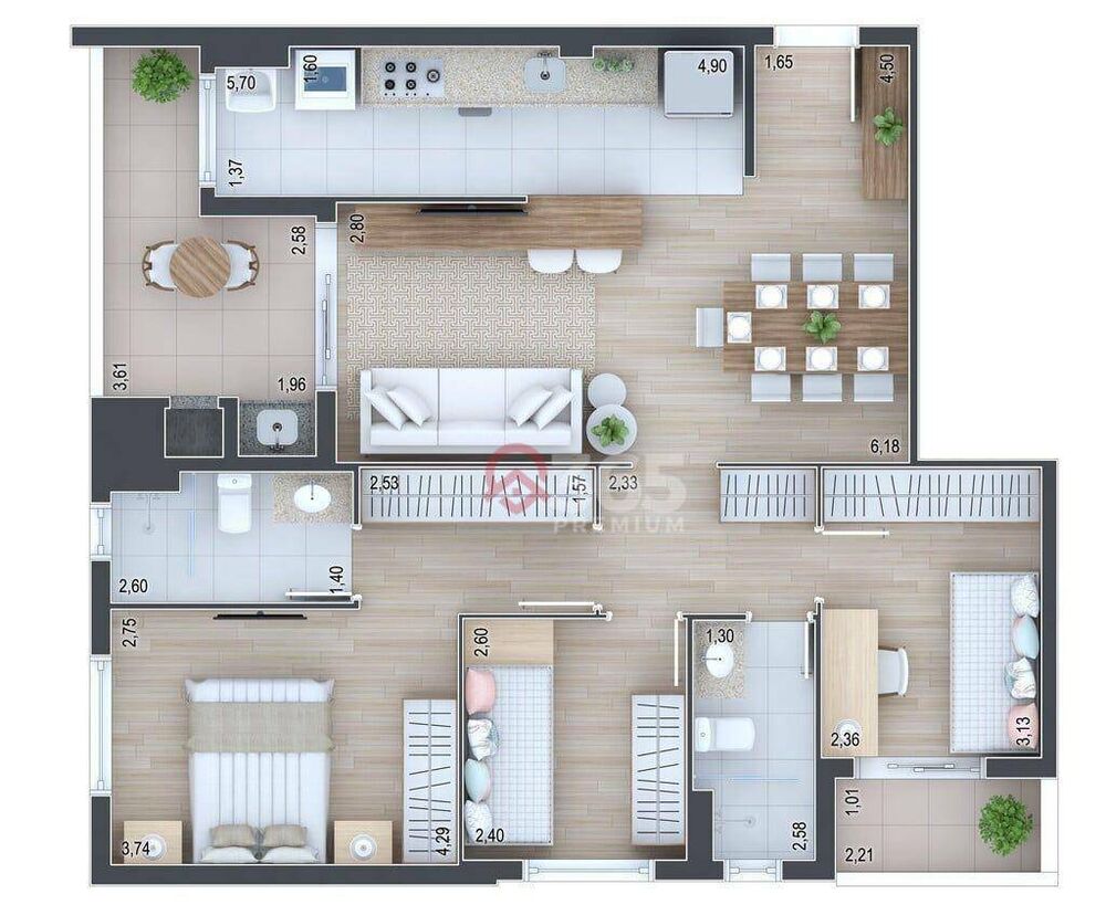 Apartamento à venda com 3 quartos, 161m² - Foto 17