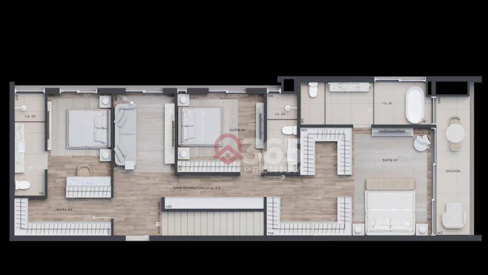 Cobertura, 3 quartos, 267 m² - Foto 9