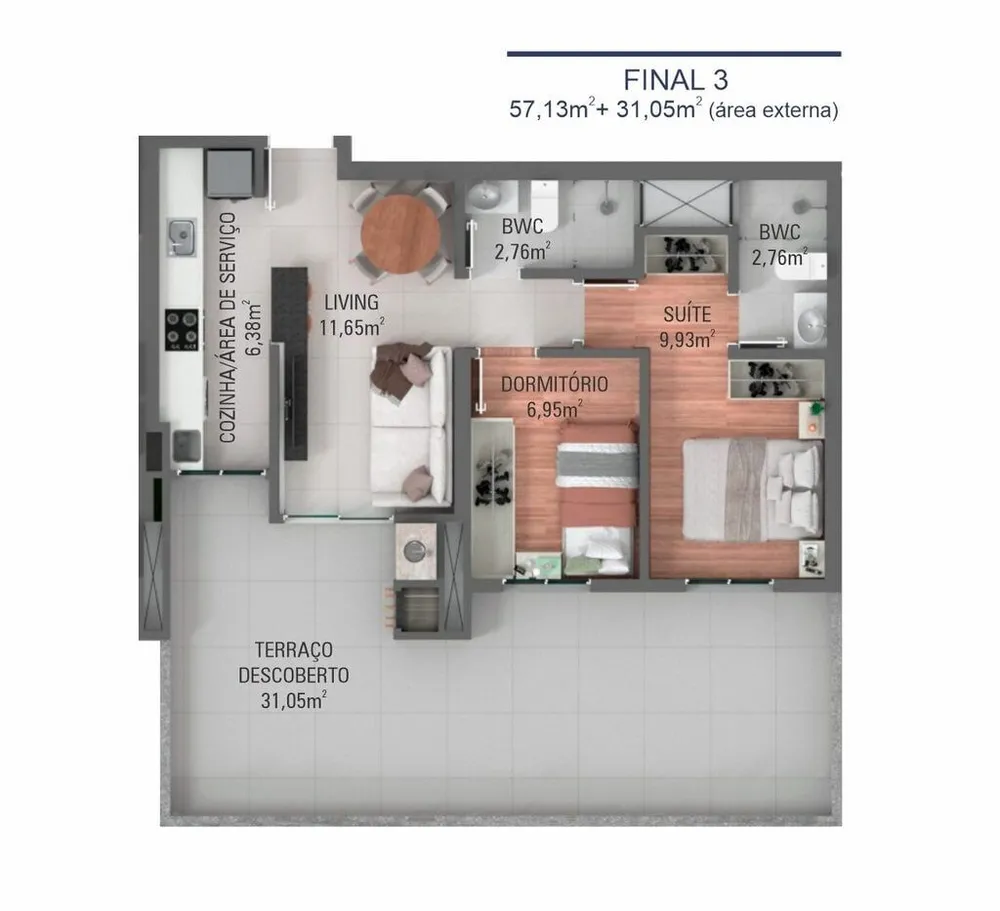 Apartamento, 2 quartos, 55 m² - Foto 27
