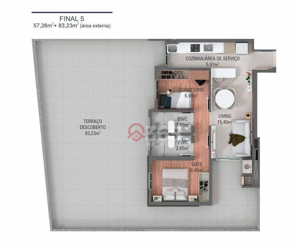 Apartamento, 2 quartos, 55 m² - Foto 15