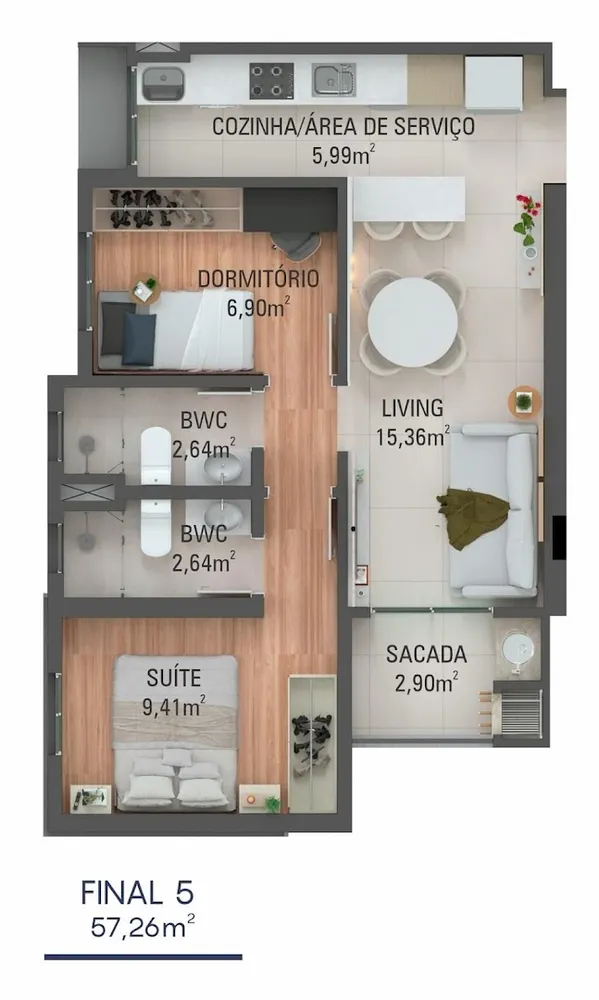 Apartamento, 2 quartos, 55 m² - Foto 31