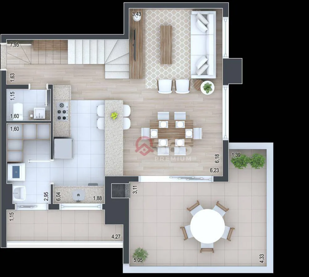 Cobertura, 2 quartos, 93 m² - Foto 6