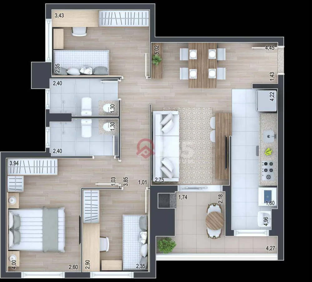 Cobertura, 2 quartos, 93 m² - Foto 4