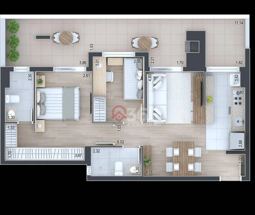 Cobertura, 2 quartos, 93 m² - Foto 13