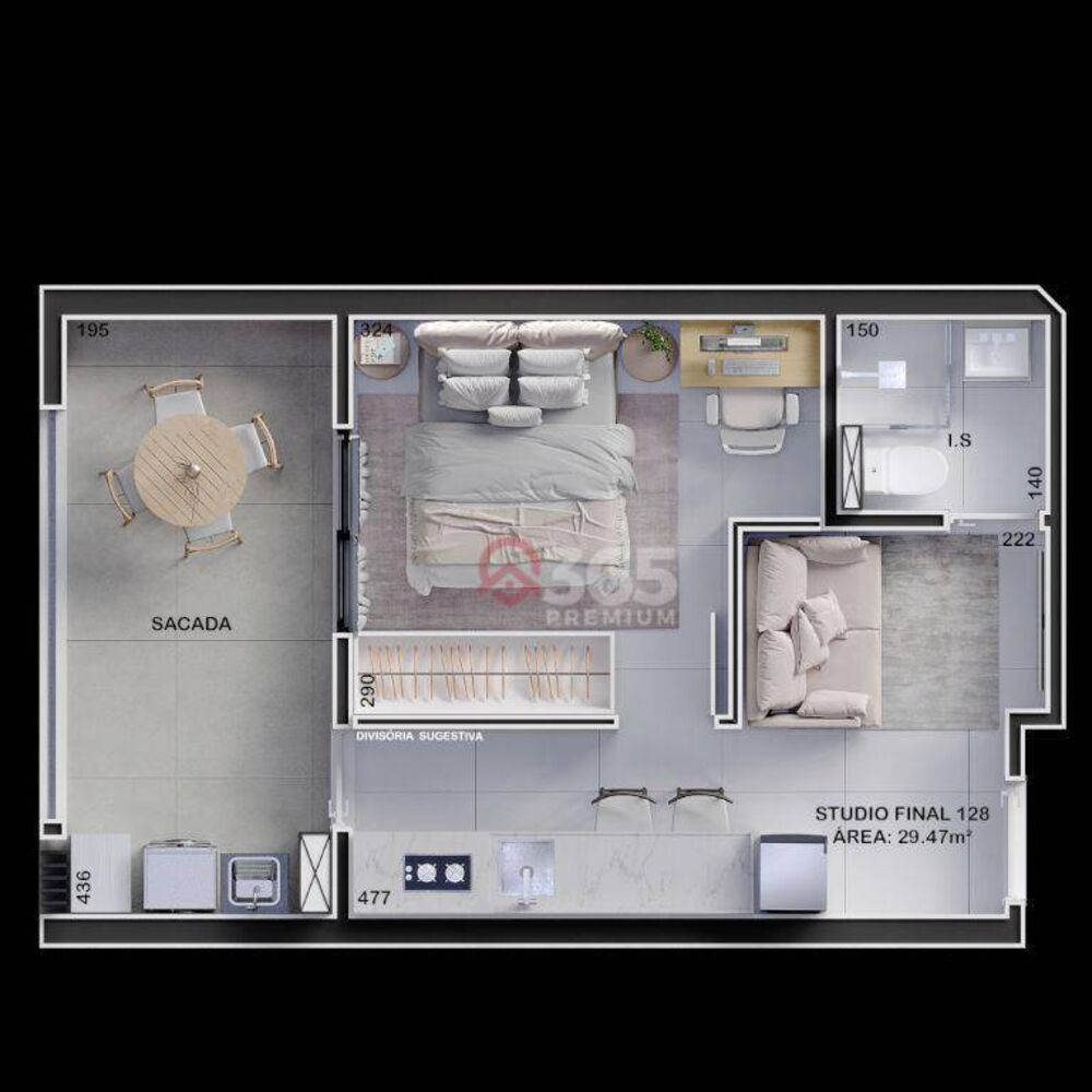 Kitnet-Studio, 29 m² - Foto 3