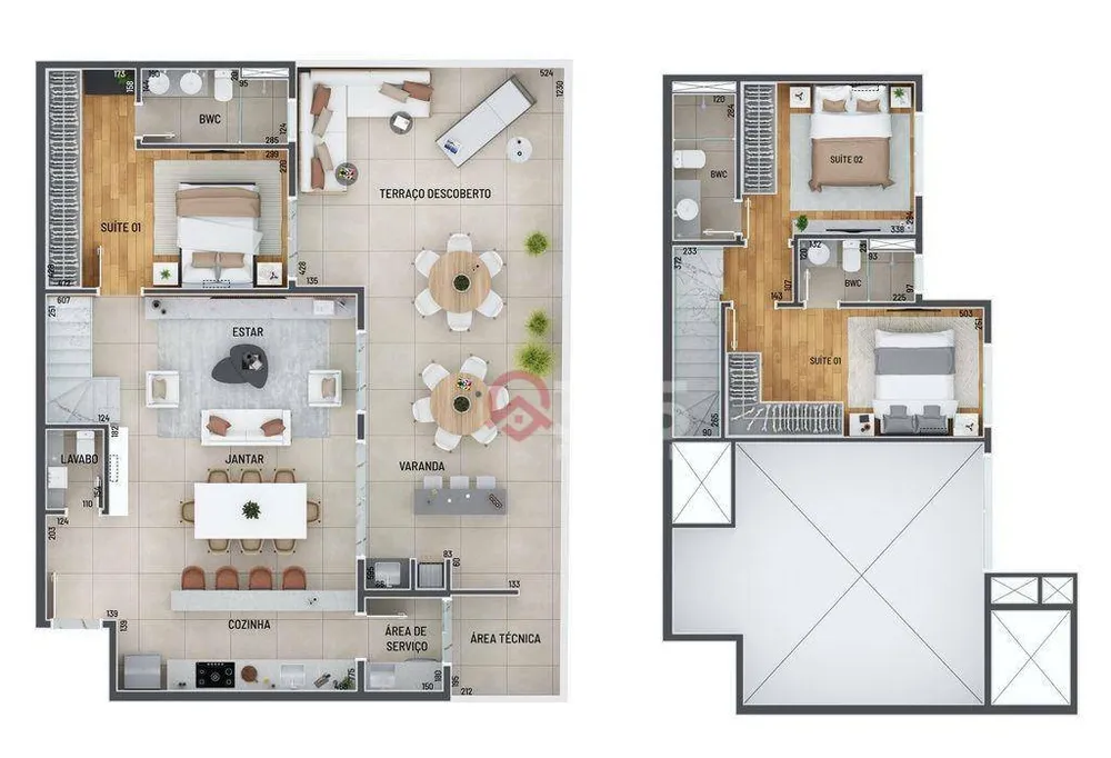 Cobertura, 3 quartos, 145 m² - Foto 2
