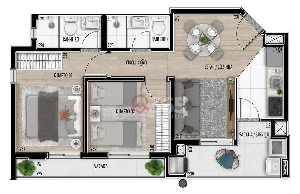 Apartamento, 2 quartos, 54 m² - Foto 25