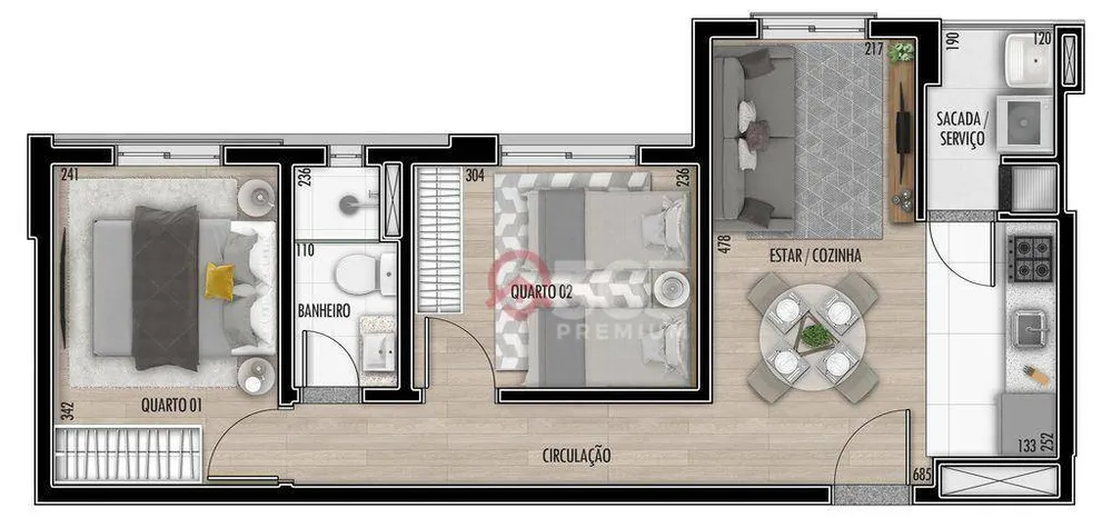 Apartamento, 2 quartos, 54 m² - Foto 29