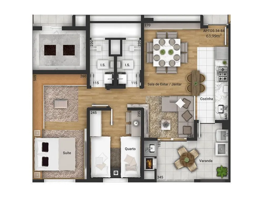 Apartamento, 2 quartos, 56 m² - Foto 13