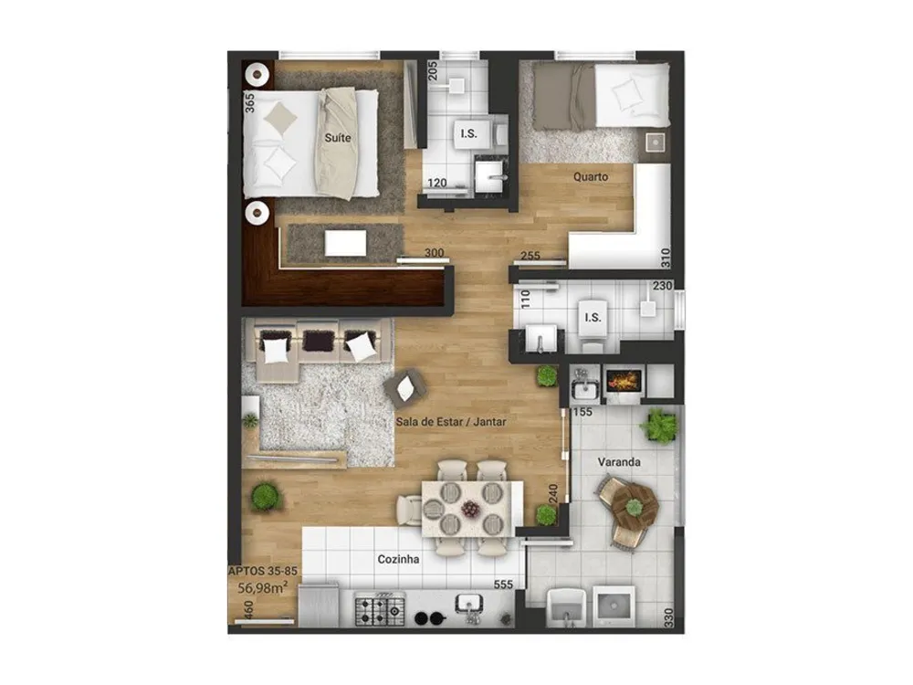 Apartamento, 2 quartos, 56 m² - Foto 7