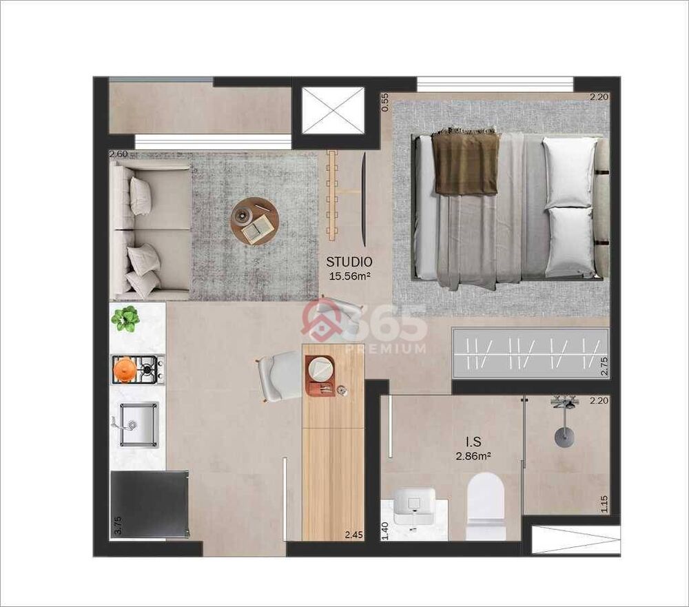Kitnet-Studio, 22 m² - Foto 9