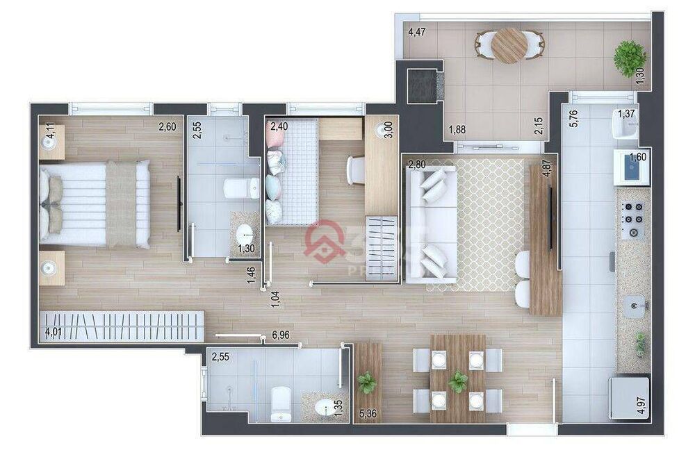 Apartamento à venda com 3 quartos, 91m² - Foto 11