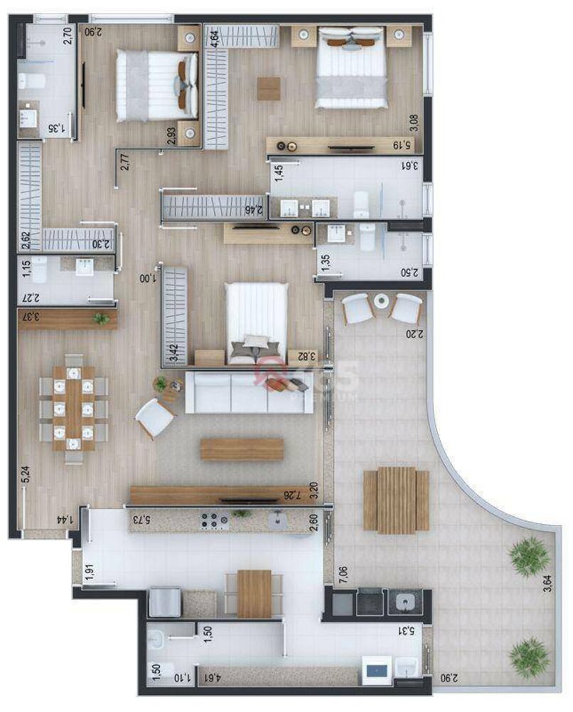 Cobertura, 3 quartos, 366 m² - Foto 16