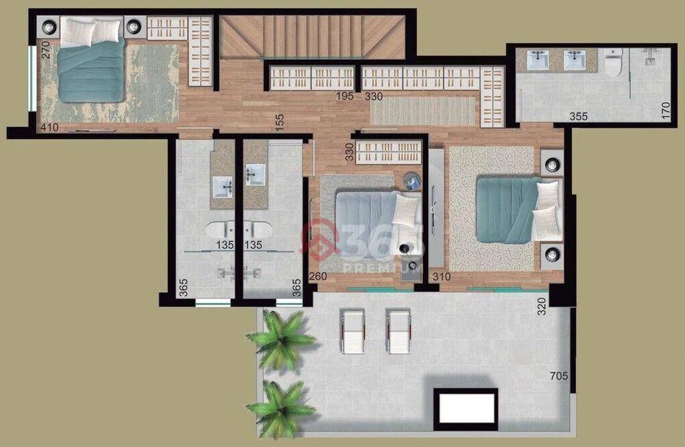 Cobertura, 3 quartos, 155 m² - Foto 1