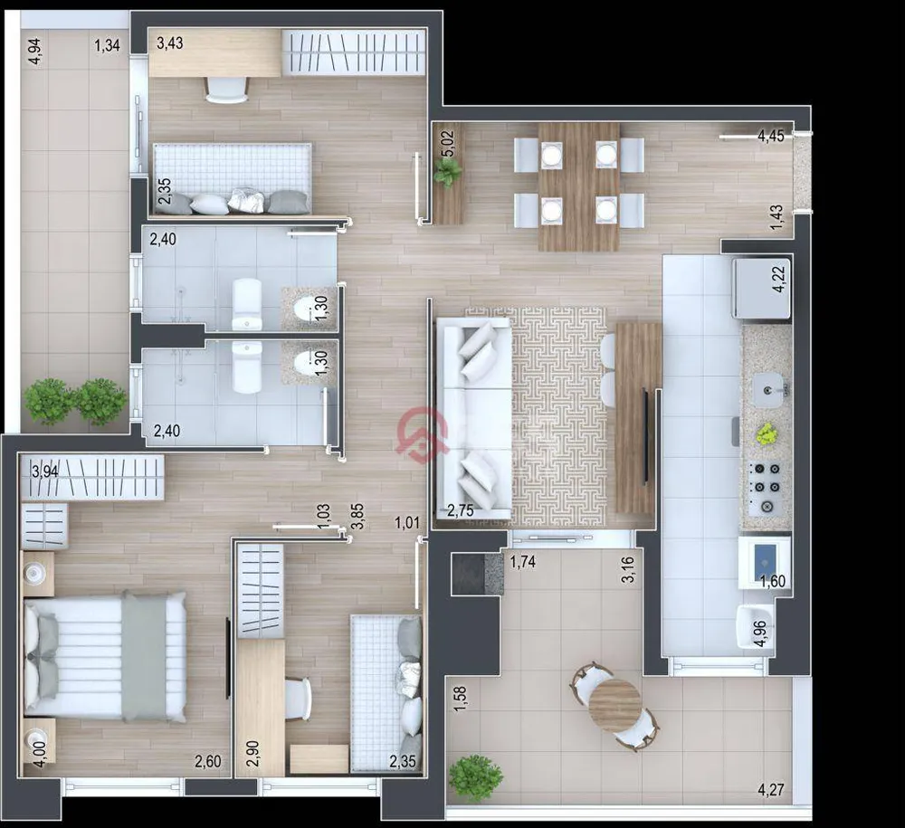 Apartamento, 2 quartos, 67 m² - Foto 9