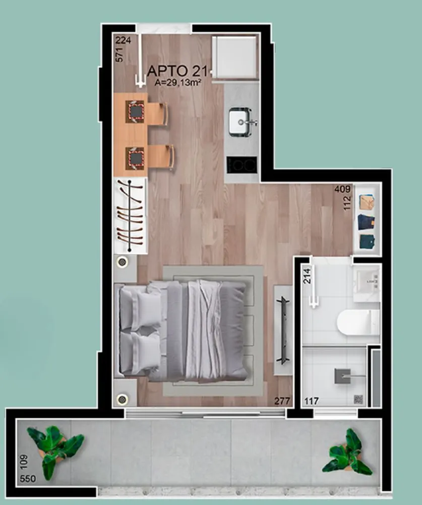 Kitnet-Studio, 22 m² - Foto 14