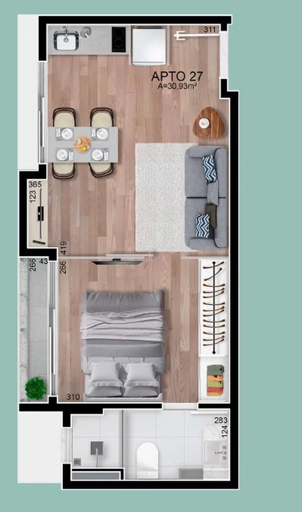 Kitnet-Studio, 22 m² - Foto 10