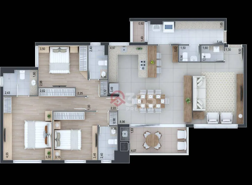 Apartamento, 3 quartos, 145 m² - Foto 15
