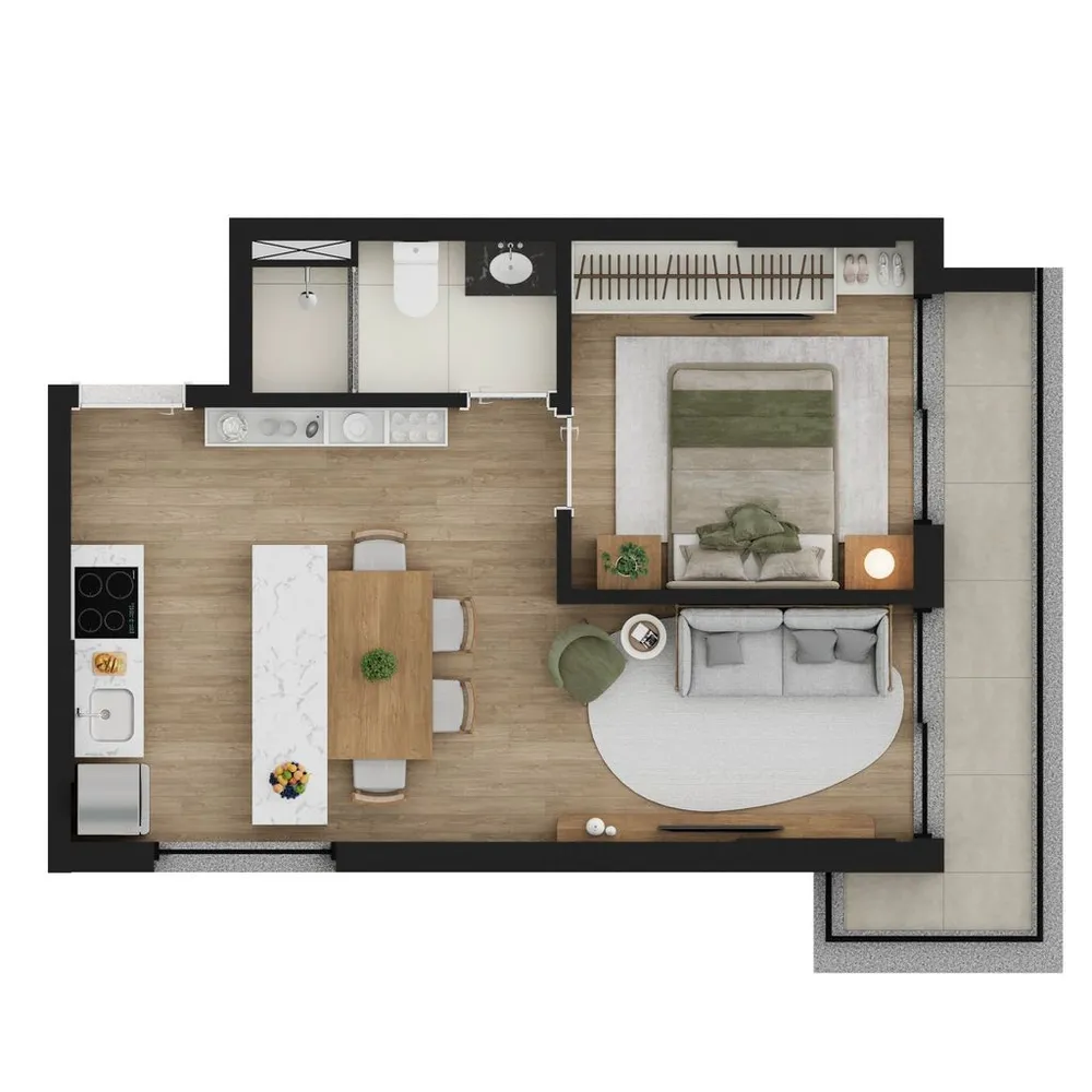 Cobertura, 1 quarto, 48 m² - Foto 6