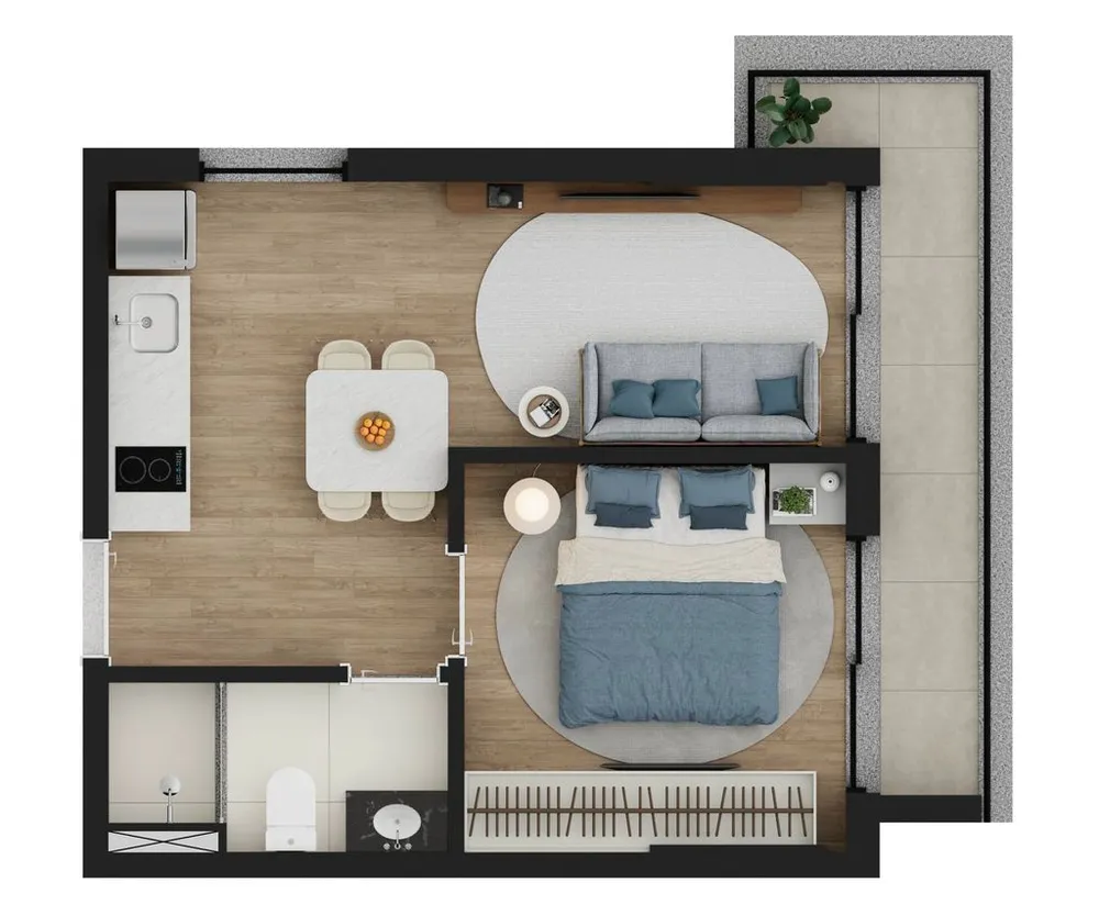 Cobertura, 1 quarto, 48 m² - Foto 12