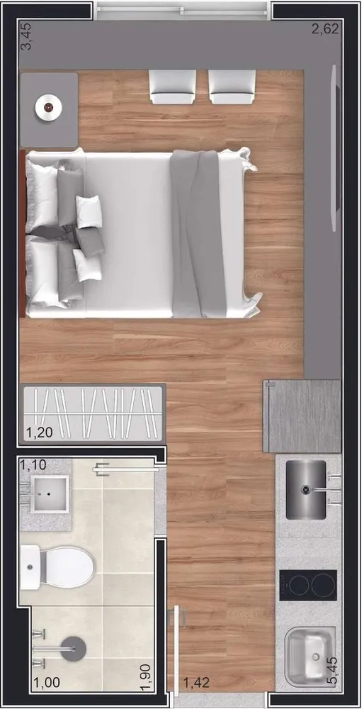 Kitnet-Studio, 17 m² - Foto 19