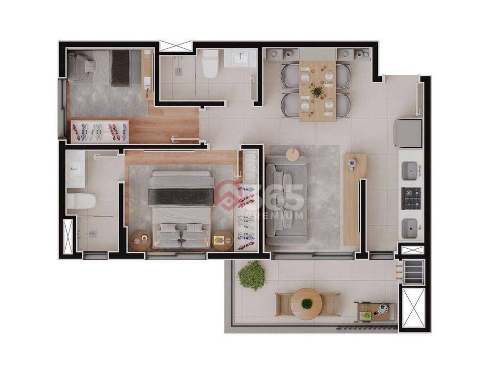 Apartamento, 1 quarto, 34 m² - Foto 1