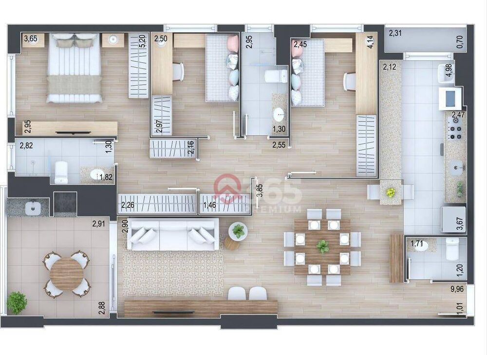Apartamento, 3 quartos, 100 m² - Foto 9