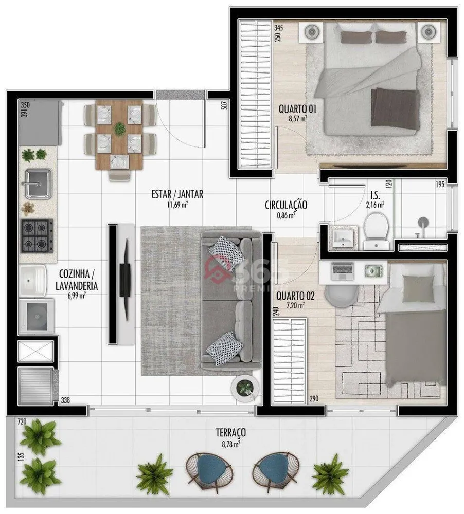 Apartamento, 2 quartos, 48 m² - Foto 9