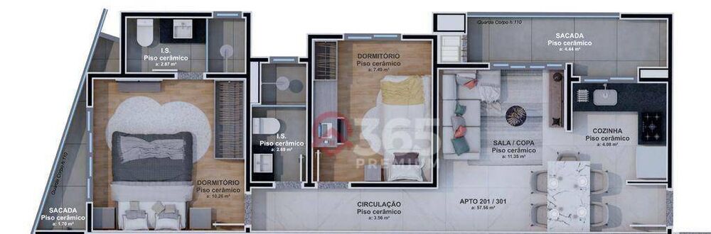 Apartamento, 3 quartos, 67 m² - Foto 5