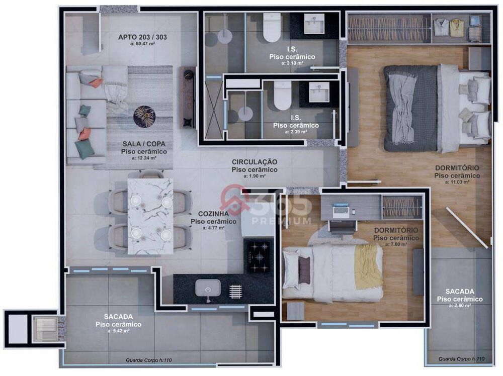 Apartamento, 3 quartos, 67 m² - Foto 16